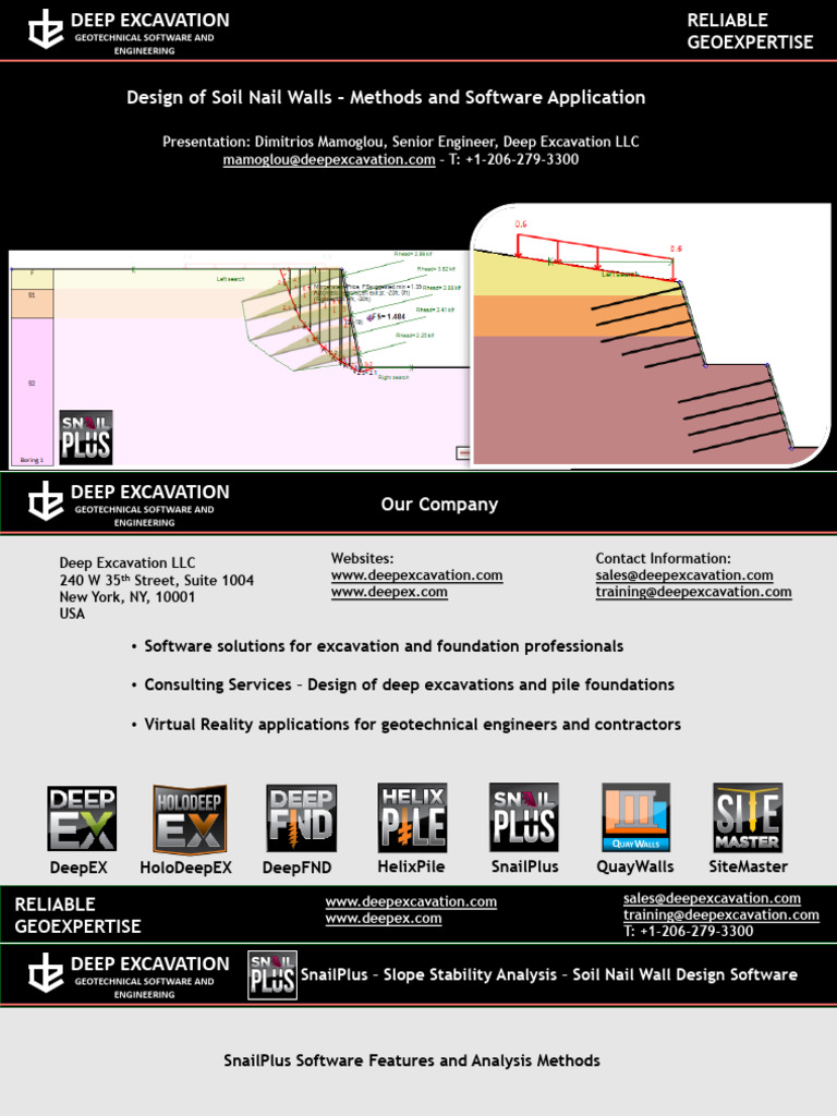 SnailPlus Software Presentation | PDF | Geotechnical Engineering ...