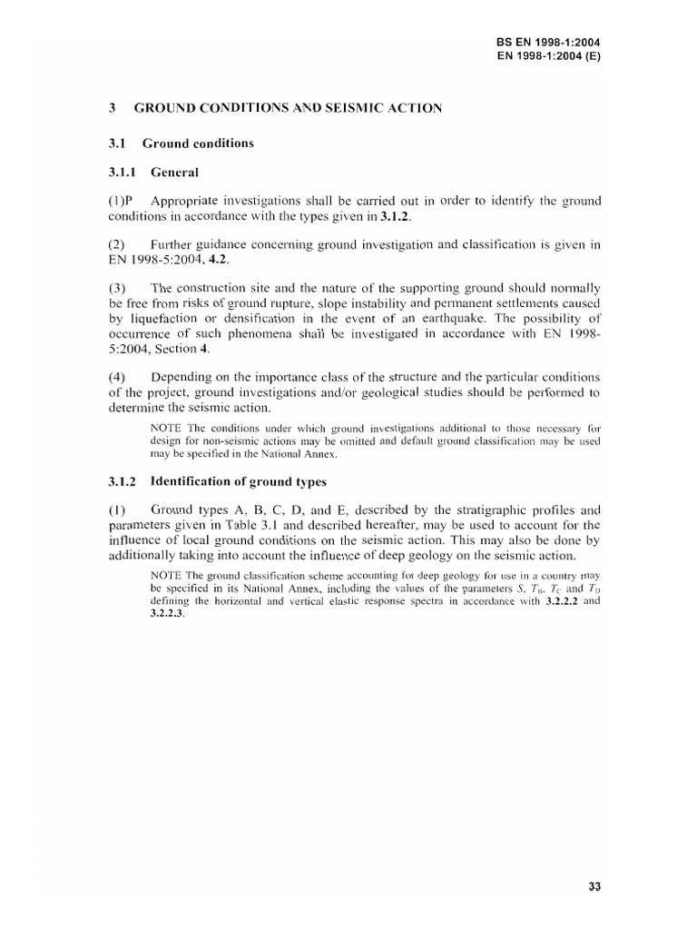 Ground Conditions and Seismic Action Analysis | PDF | Moment Magnitude ...