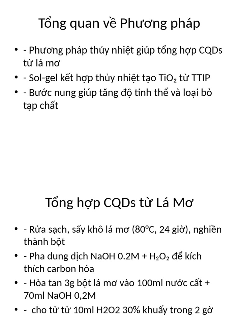 Tong Hop Cqds Tio2 Lamo Ttip | PDF