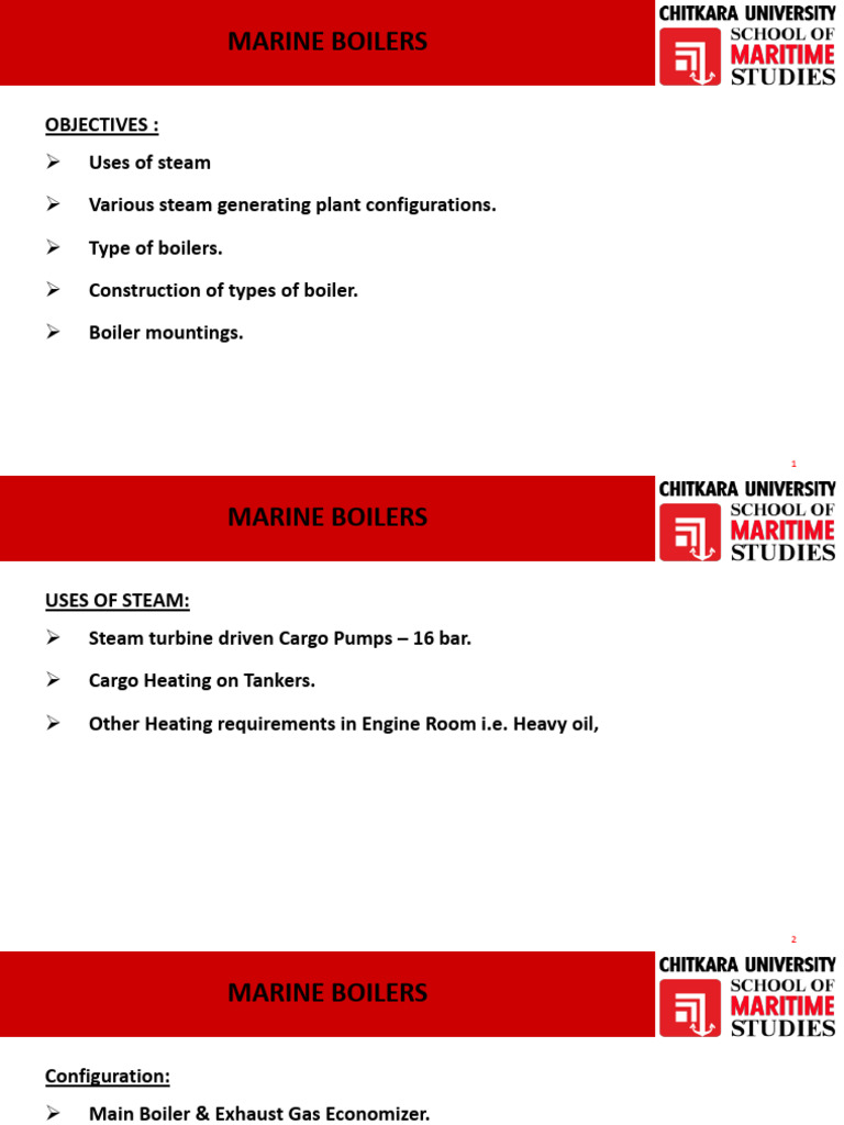 Marine Boilers: Types and Applications | PDF | Boiler | Valve