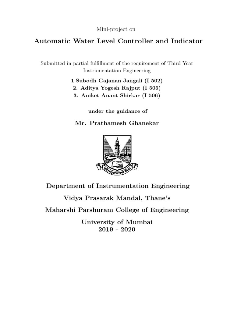 Automatical Water Level Controller and Indicator | PDF | Bipolar ...