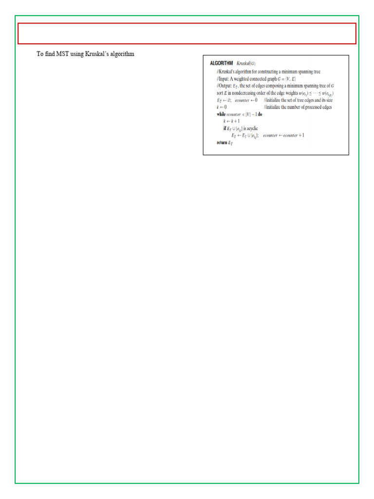 C/C++ Kruskal's Algorithm for MST | PDF | Discrete Mathematics ...