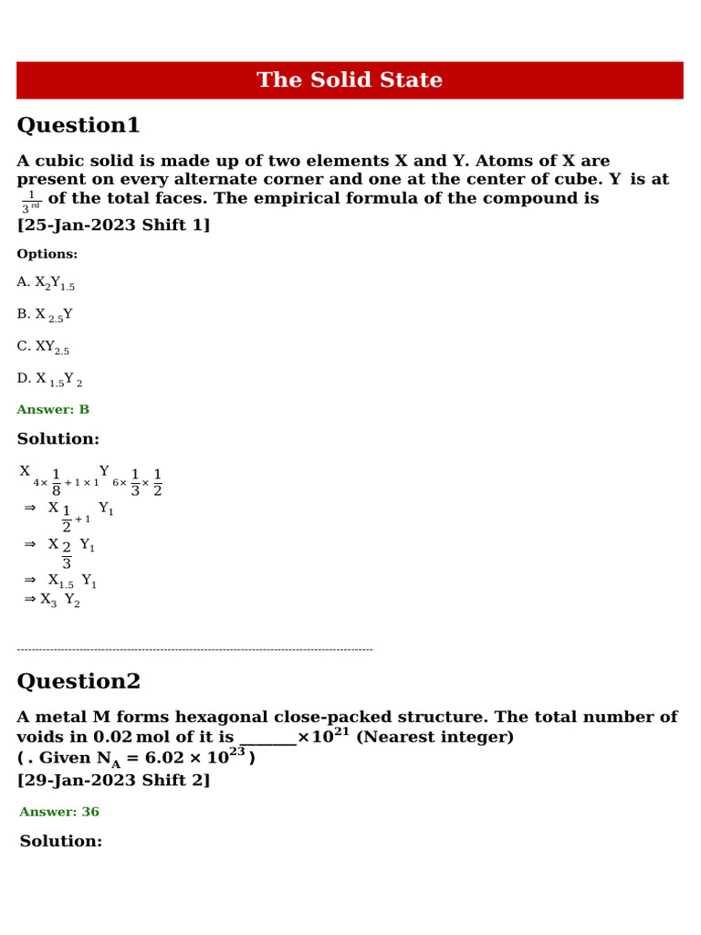Unit Cell Structures and Calculations | PDF | Crystal Structure | Ion