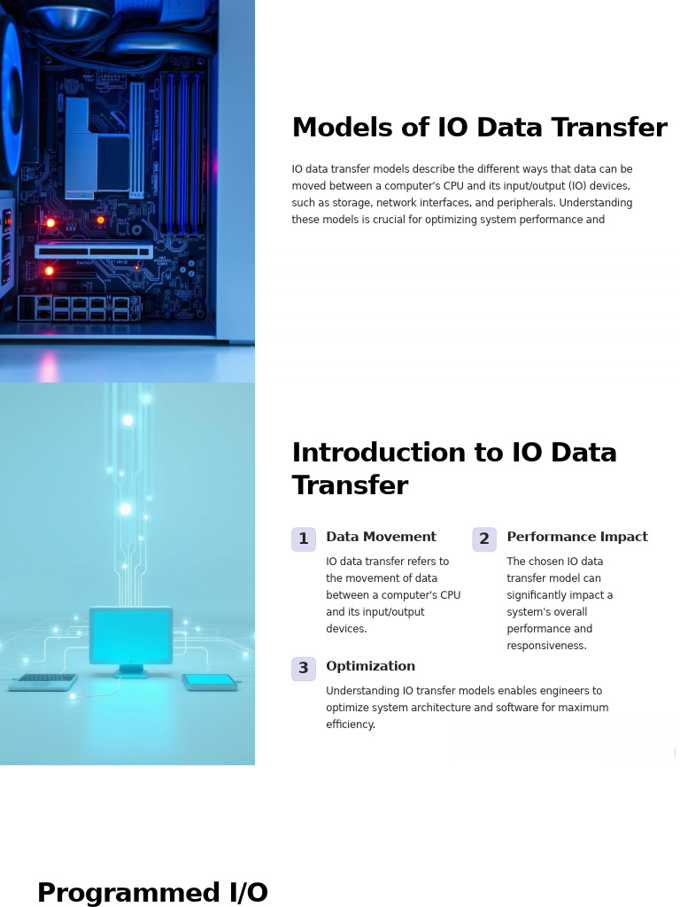 Models of IO Data Transfer | PDF | Input/Output | Computer Data Storage