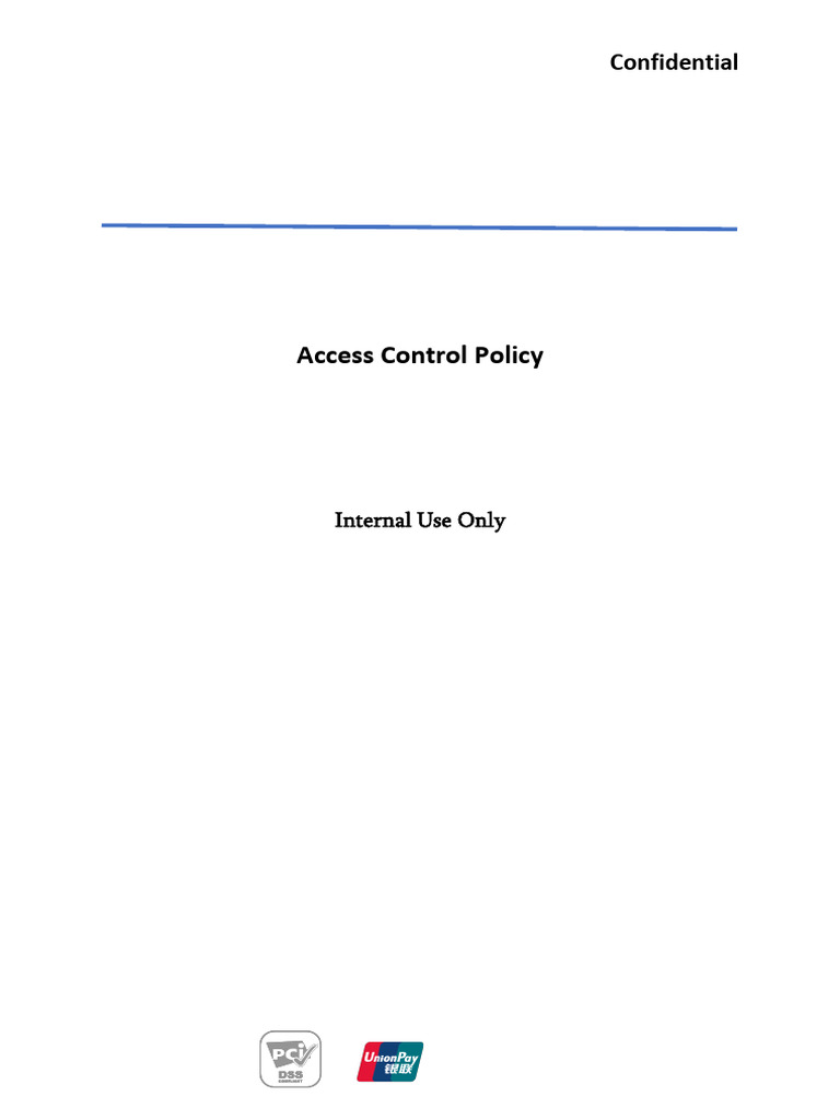 Access Control Policy v1.0 | PDF | Information Security | Password
