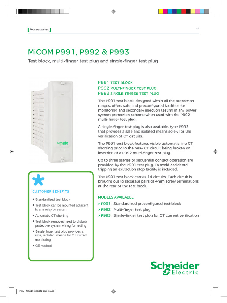MiCOM P991 Test Block Overview | PDF | Electrical Connector | Ac Power ...