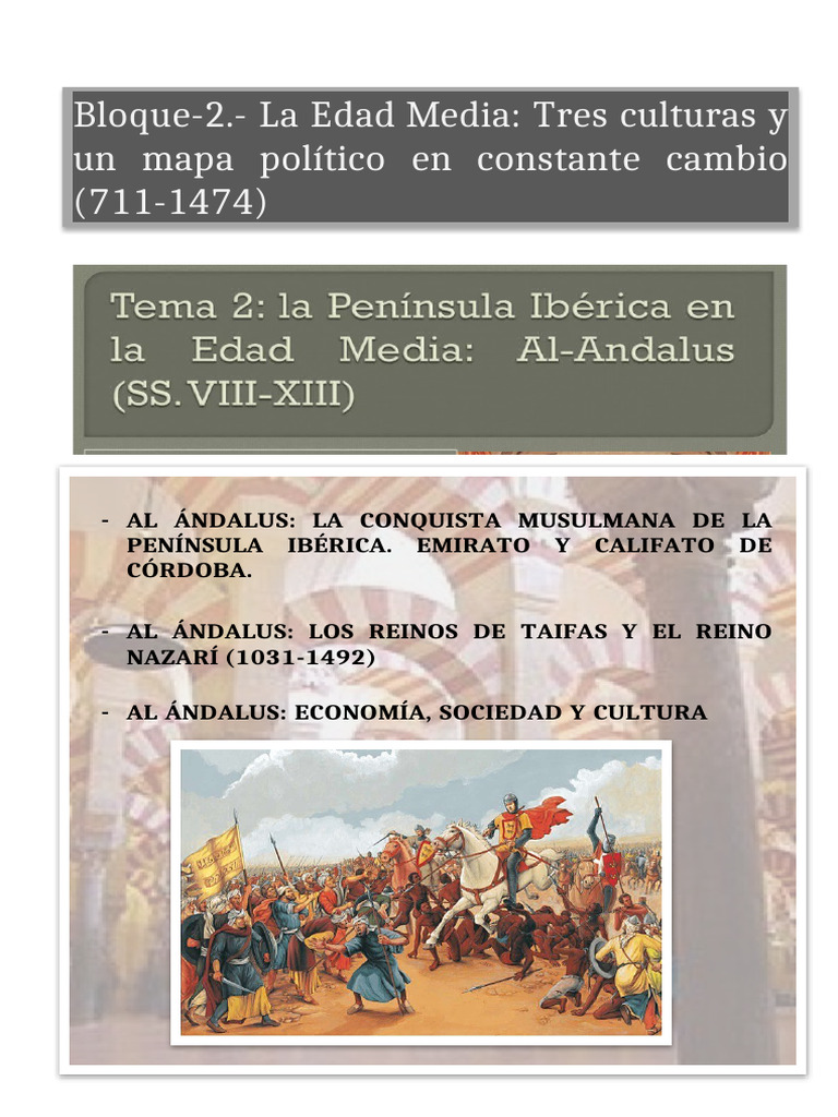 Historia de Al-Ándalus: Conquista y Cultura | PDF | Al Andalus | Edades ...