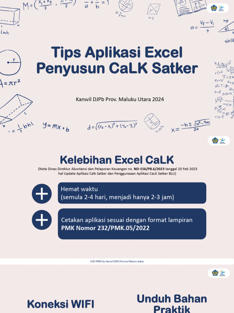 Tips Menggunakan Excel Untuk CALK | PDF