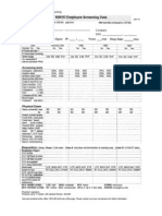 Occupational Med Flow Sheet Tracking SAMPLE