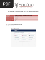 PASSO A PASSO PARA A EMISSÃO DE NOTA FISCAL DE SERVIÇO ELETRÔNICA