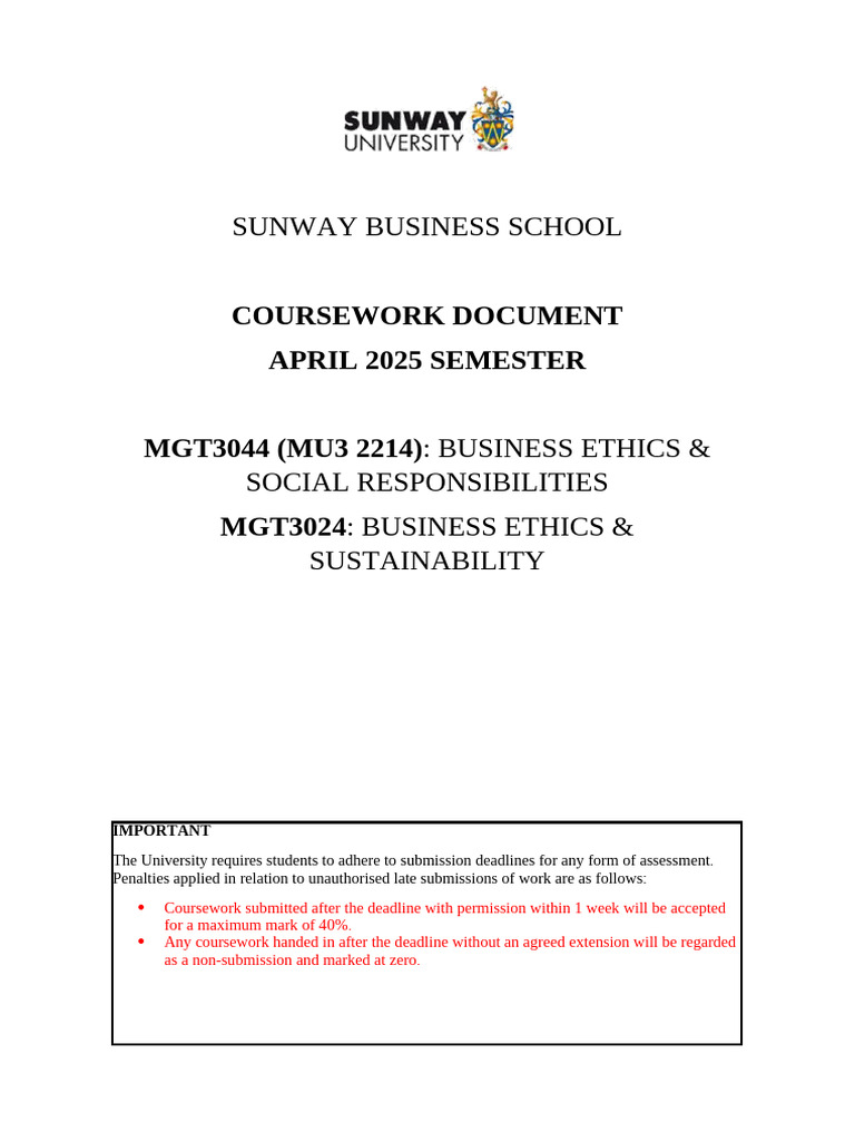 Virtue Ethics in Business Coursework | PDF | Courage | Virtue