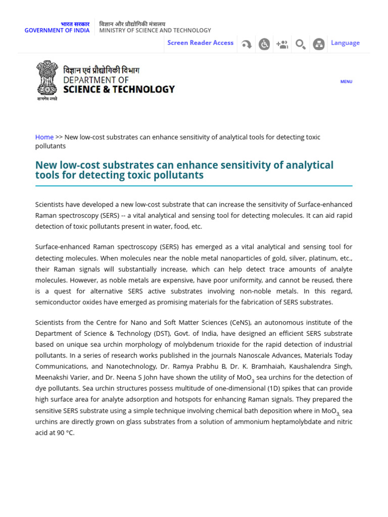 New Low-Cost Substrates Can Enhance Sensitivity of Analytical Tools For ...