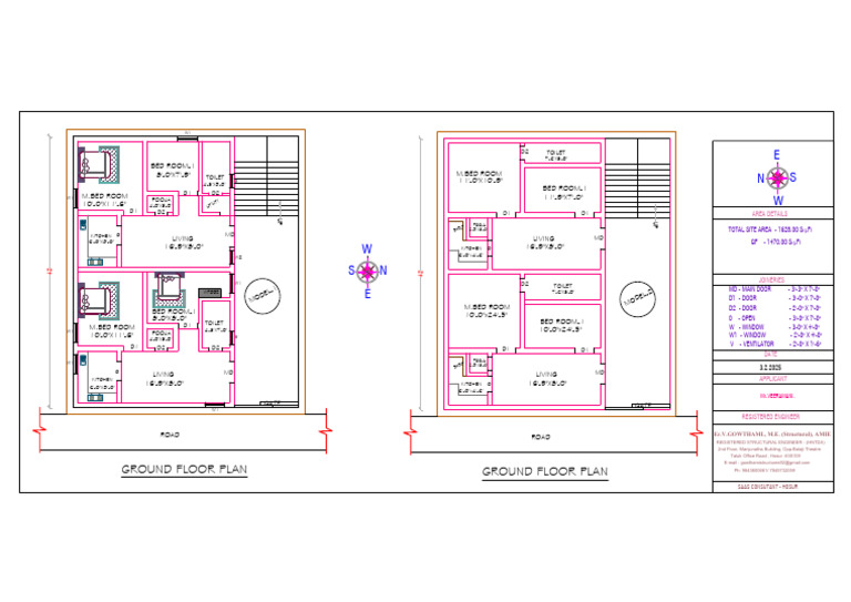 Ground Floor Plan with Room Dimensions | PDF
