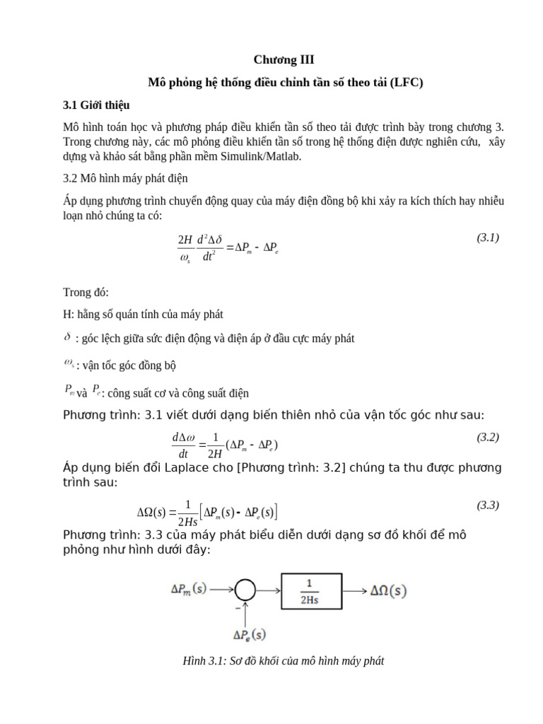 Điều khiển dòng công suất LFC | PDF