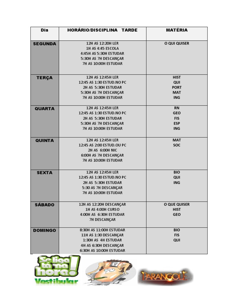 Weekly Study Schedule Overview | PDF