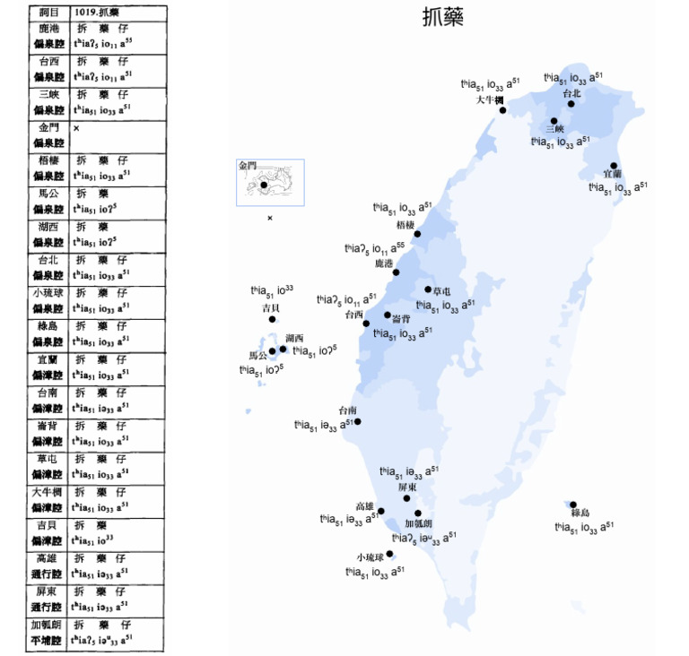 Taiwanese Language Map - 1019 台灣話：抓藥 | PDF
