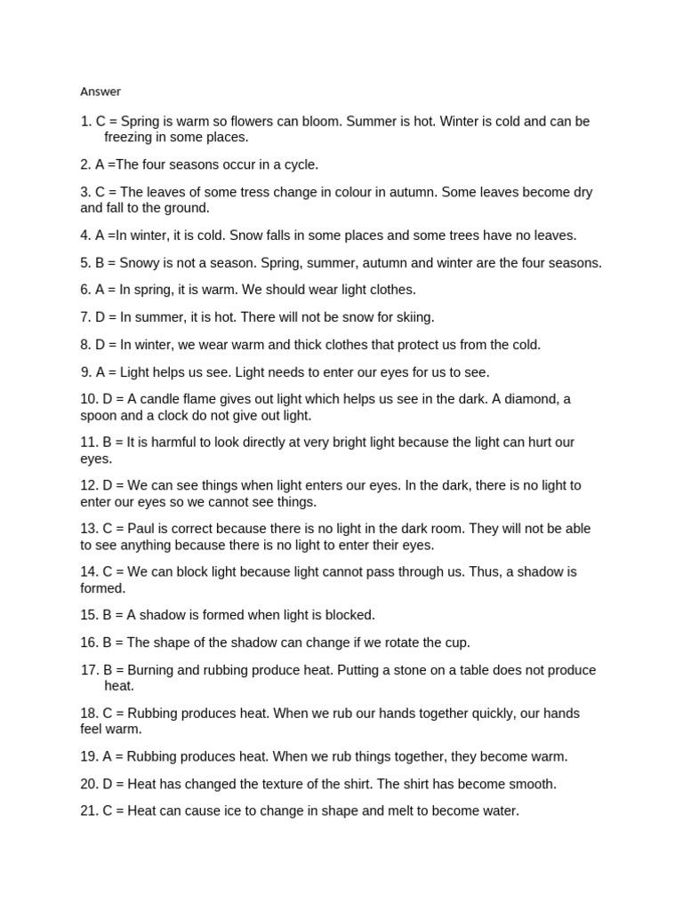 Answerkey Science Unit 6, 7 8 - WPS Office | PDF