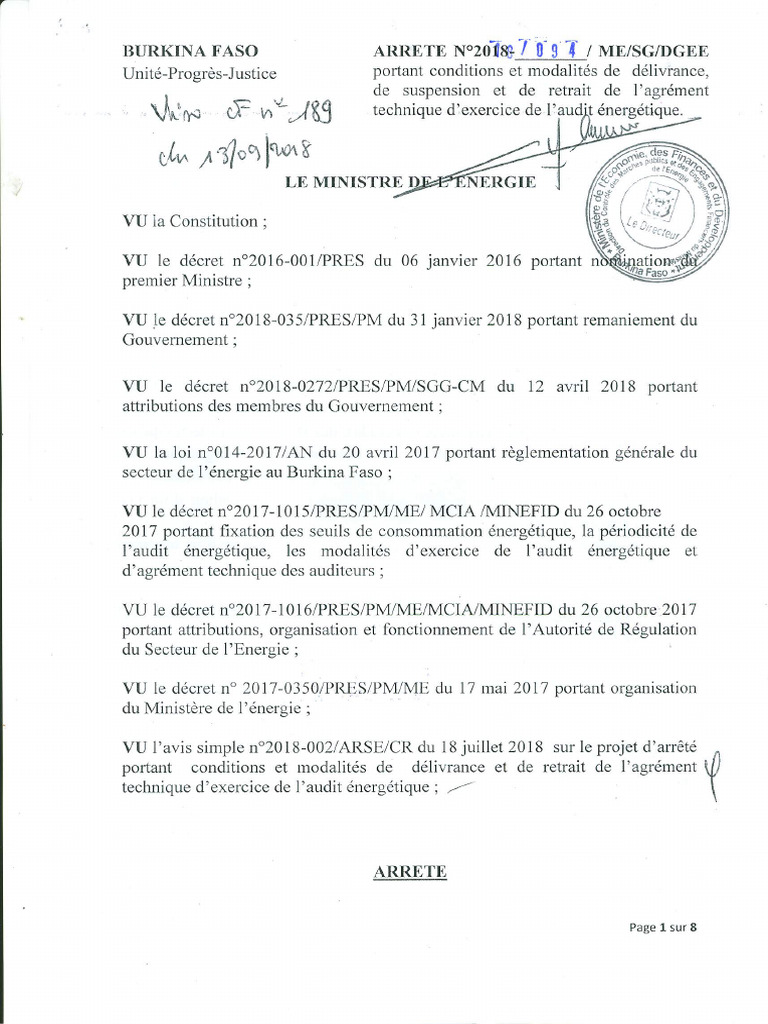 Arrete Agrement Audit | PDF