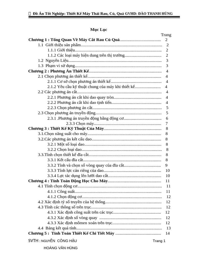 123doc Do An Tot Nghiep Thiet Ke May Thai Rau Cu Qua | PDF