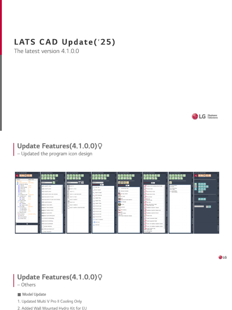 LATS CAD Version 4.1.0.0 Updates | PDF