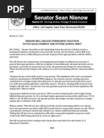 Nienow Introduces Bill For Permanent Solution To Repay School Funding Shifts