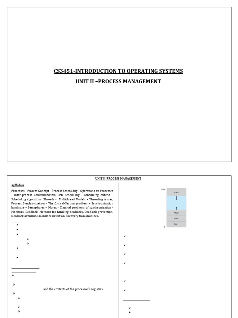Unit 2 | PDF | Thread (Computing) | Process (Computing)