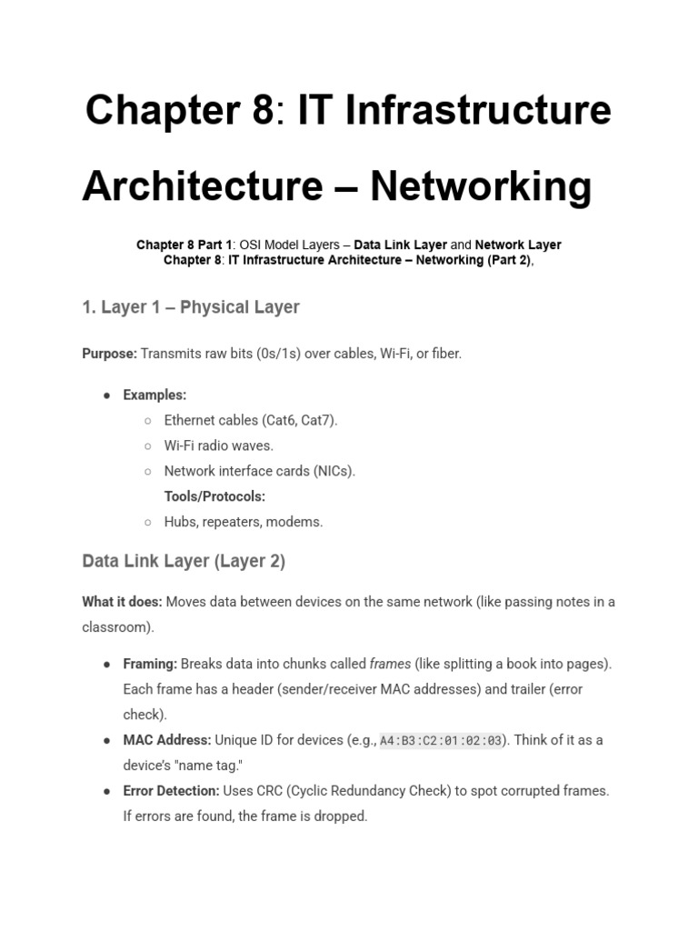 Chapter 8: Networking Infrastructure Insights | PDF | Computer Network ...