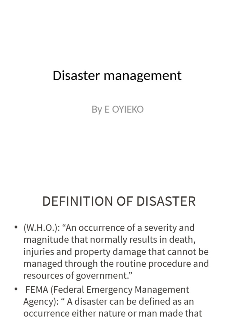 Disaster Management | PDF | Emergency Management | Natural Disasters
