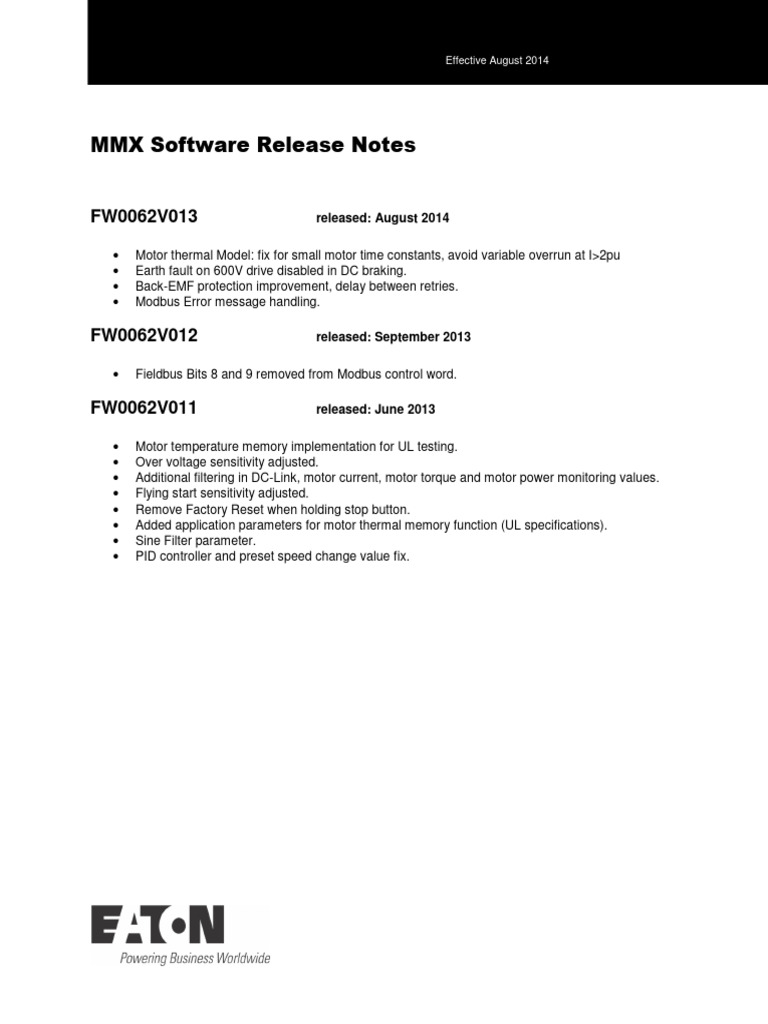MMX Software Release Notes | PDF