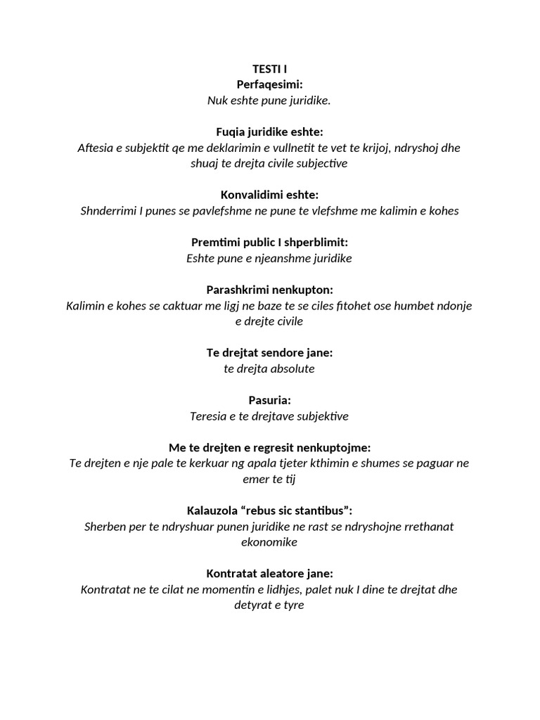 Testi I | PDF