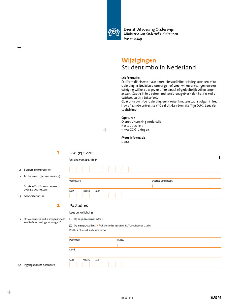 Wijzigingen: Student Mbo in Nederland | PDF