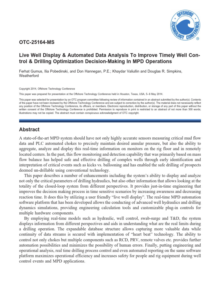 MPD Automation for Drilling Optimization | PDF | Force | Pressure