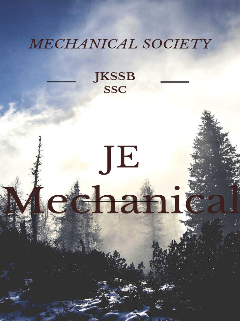 JKSSB JE Mechanical Notes Overview | PDF