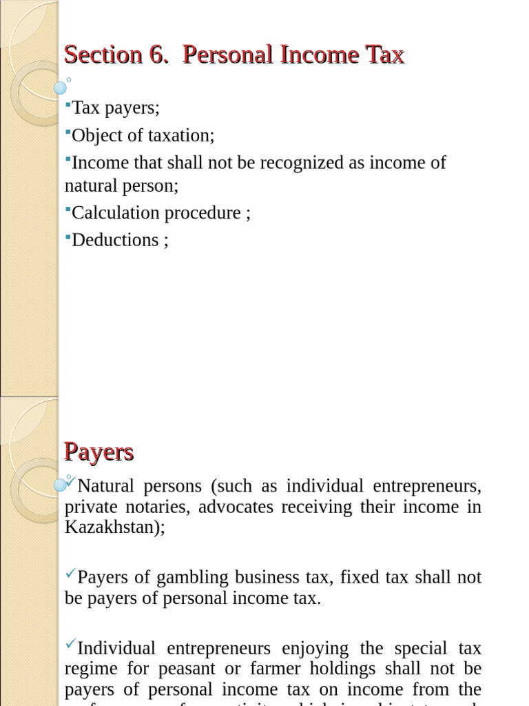 Lecture+#3 Individual+income+tax | PDF | Taxes | Tax Deduction