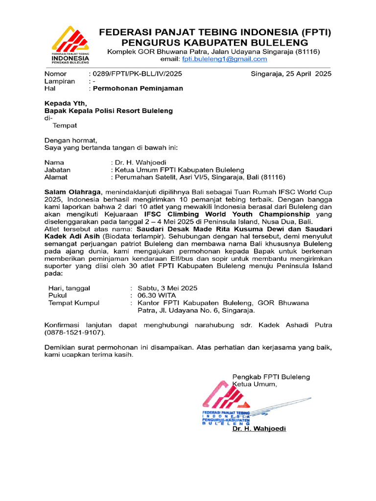 0289_FPTI_BLL_SURAT_PERMOHONAN_POLRES_2025 | PDF