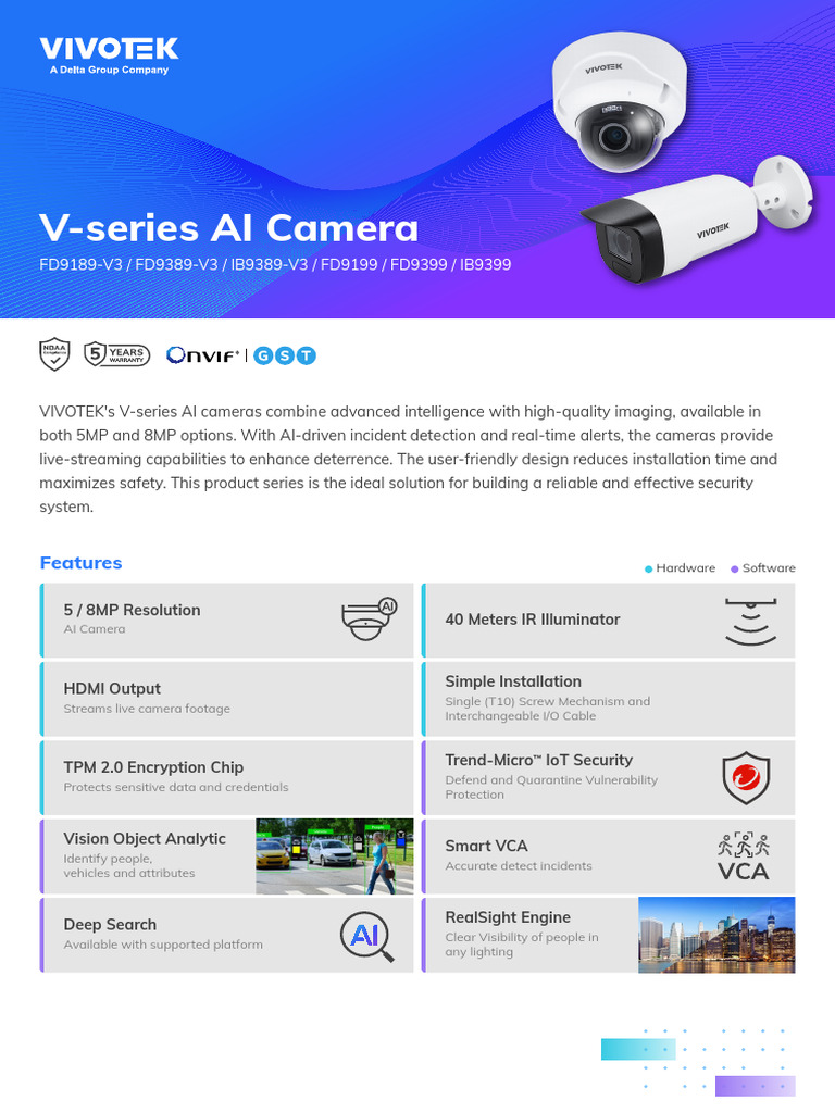 Datasheet V-Series AI Camera en | PDF | Artificial Intelligence ...