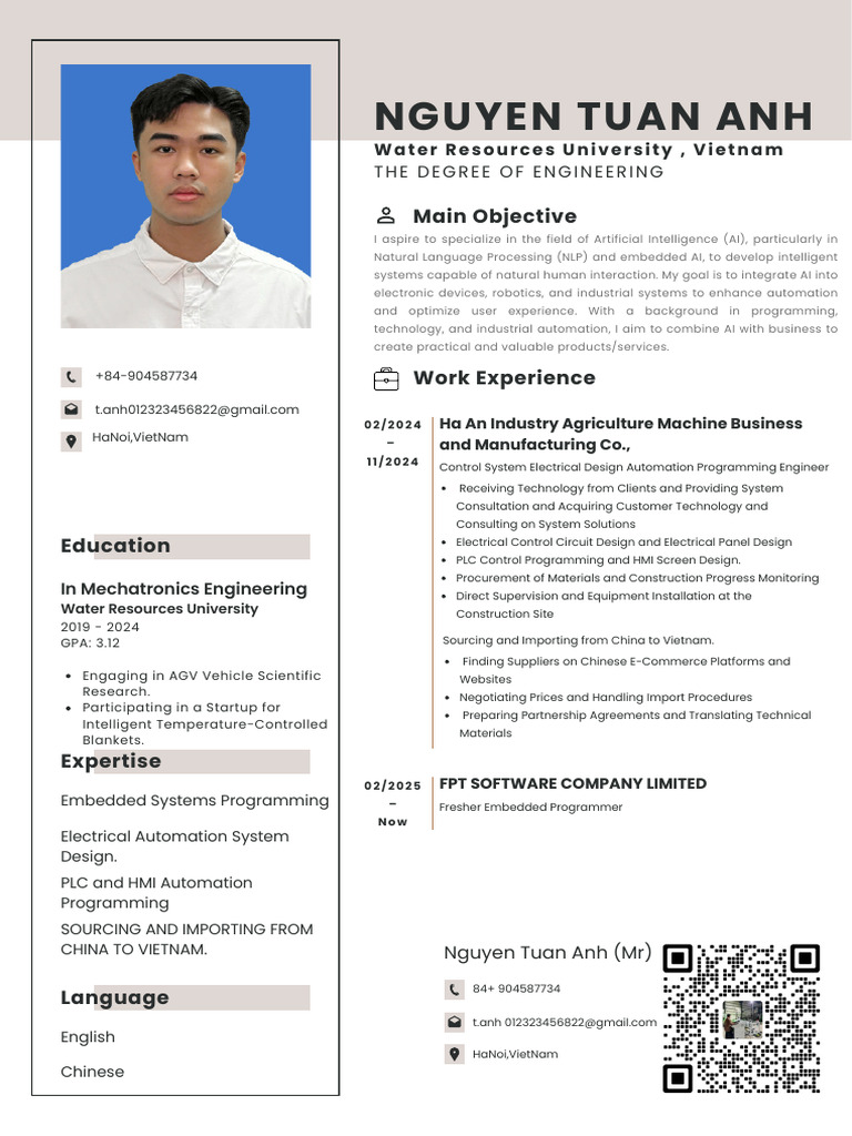 Simple Professional CV Resume | PDF | Automation | Artificial Intelligence