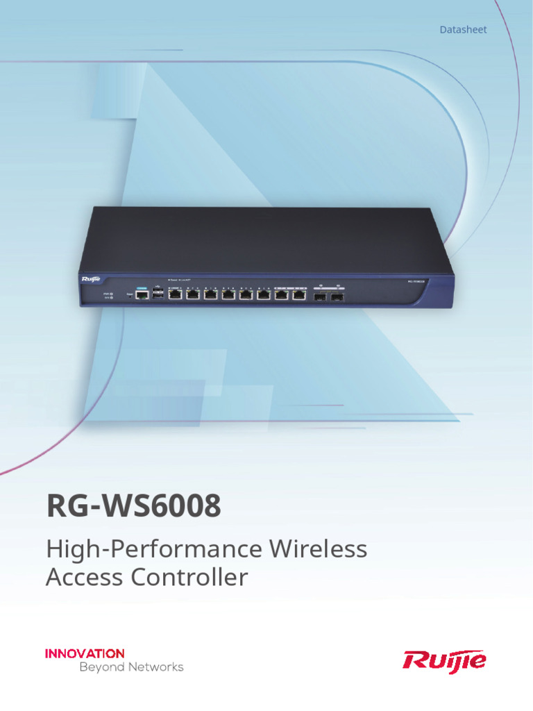 RG-WS6008 Access Controller Overview | PDF | Computer Network | Ieee 802.11