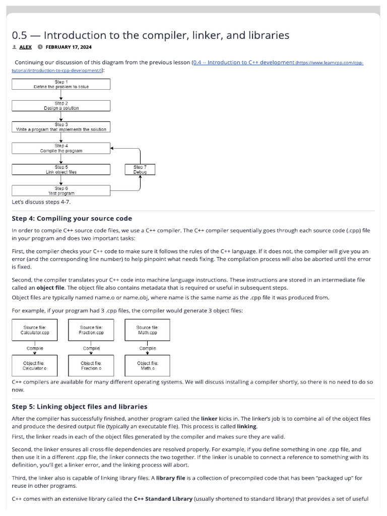 5-introduction-to-the-compiler-linker-and-libraries | PDF