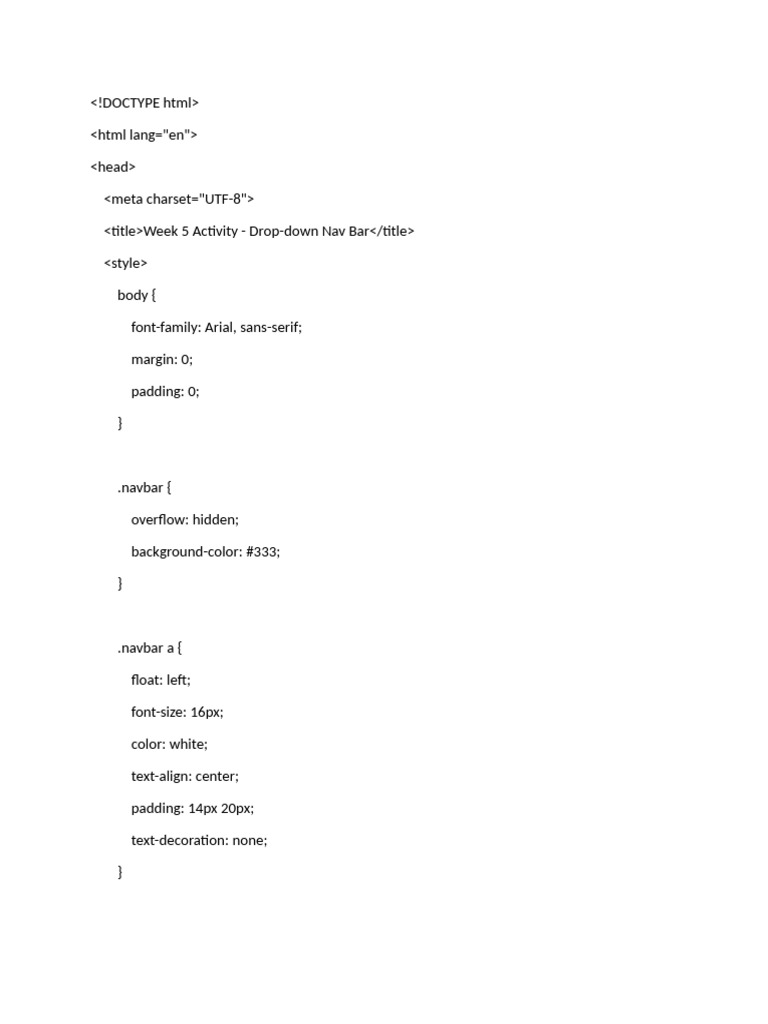 Week 6 ICT101 Classactivityhtml | PDF