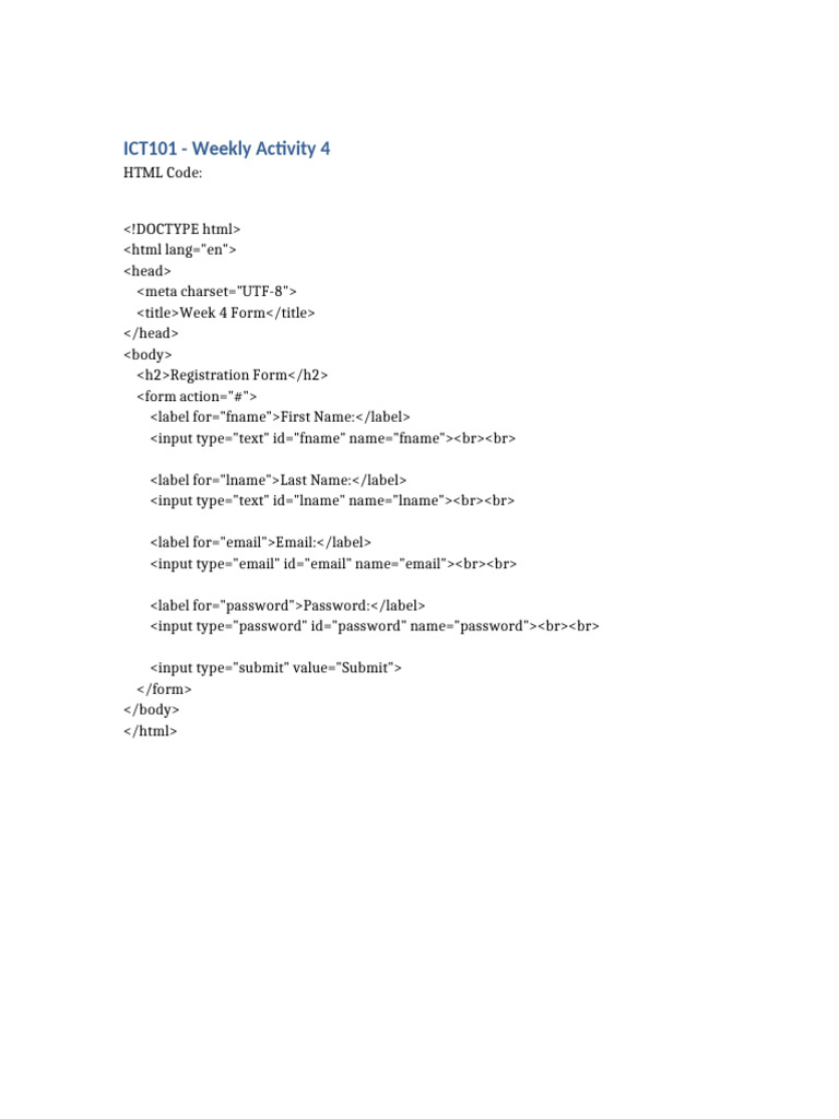 Week 4 | PDF