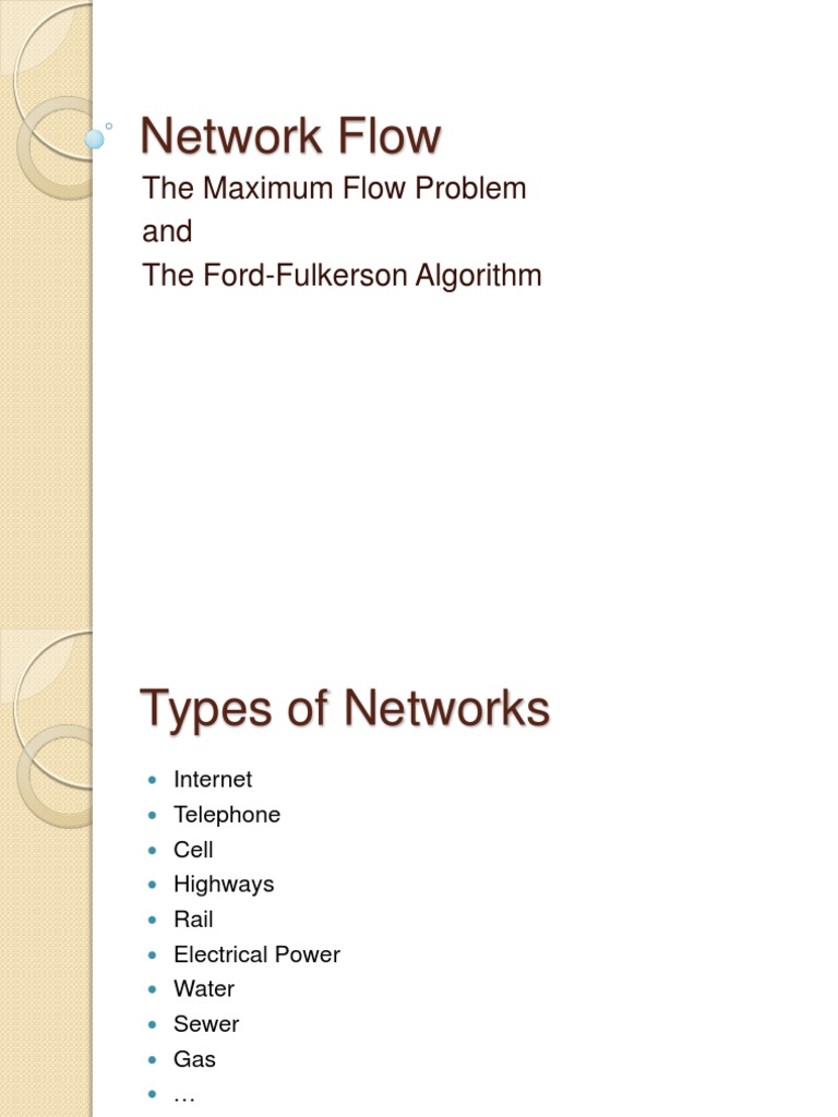 Maximum Flow Problem & Ford-Fulkerson | PDF | Algorithms | Theoretical ...