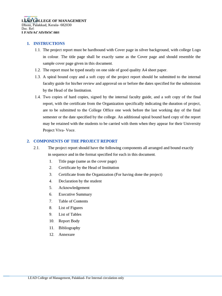 Project Report Submission Guidelines | PDF | Citation | Typography