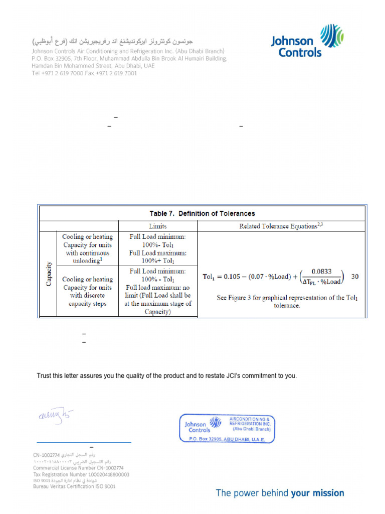Letter For Manufacturing Tolerance 1 | PDF | Heat Exchanger | Building ...