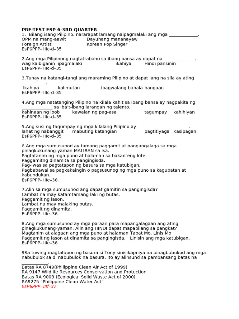 PRE Test 2 | PDF