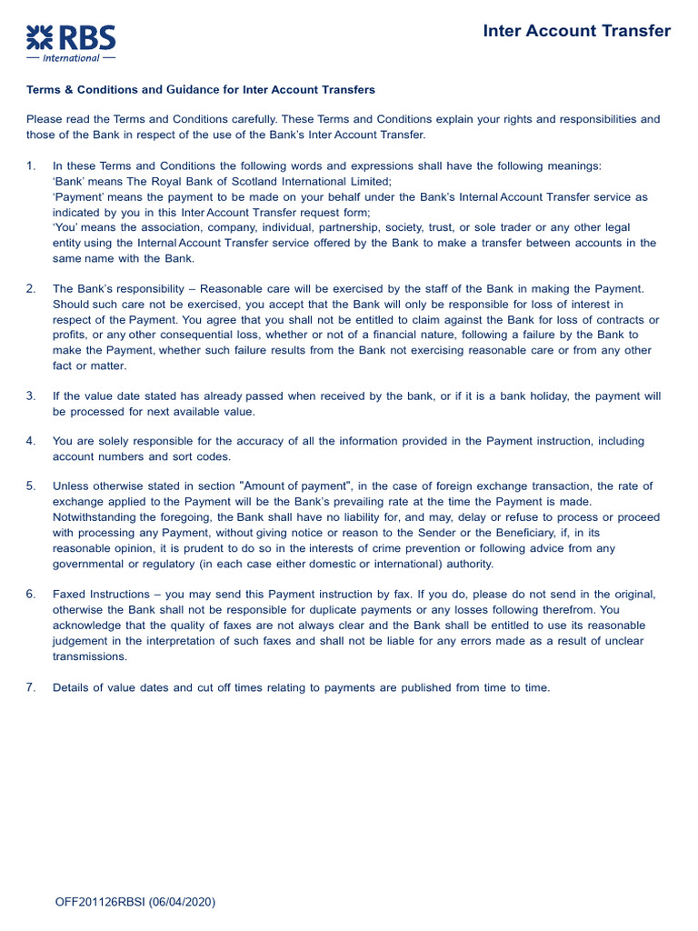 Guidance For Inter Account Transfer Off201126rbsi - Pdf.coredownload ...