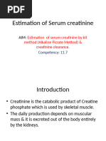 Serum Creatinine Estimation: Jaffe Method | PDF | Creatinine | Medical ...