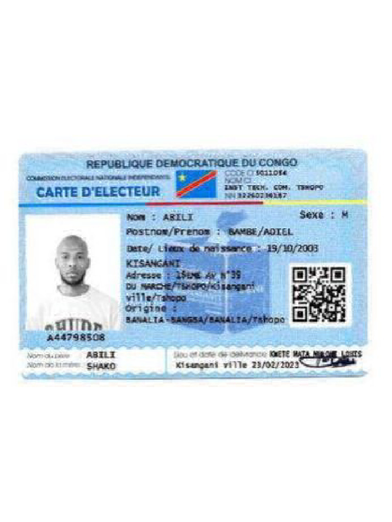 Adiel Pièce D'identité | PDF