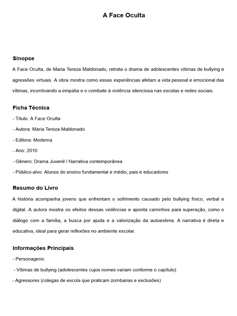 A Face Oculta | PDF