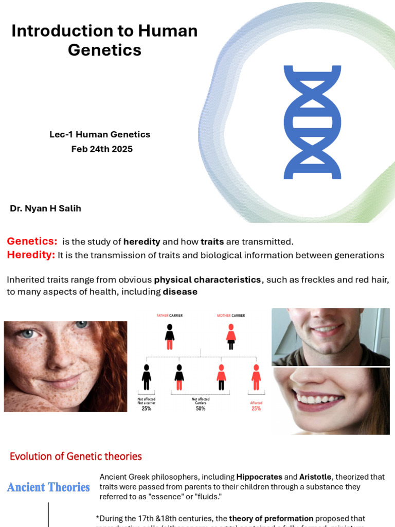 Overview of Human Genetics Concepts | PDF | Genetics | Heredity